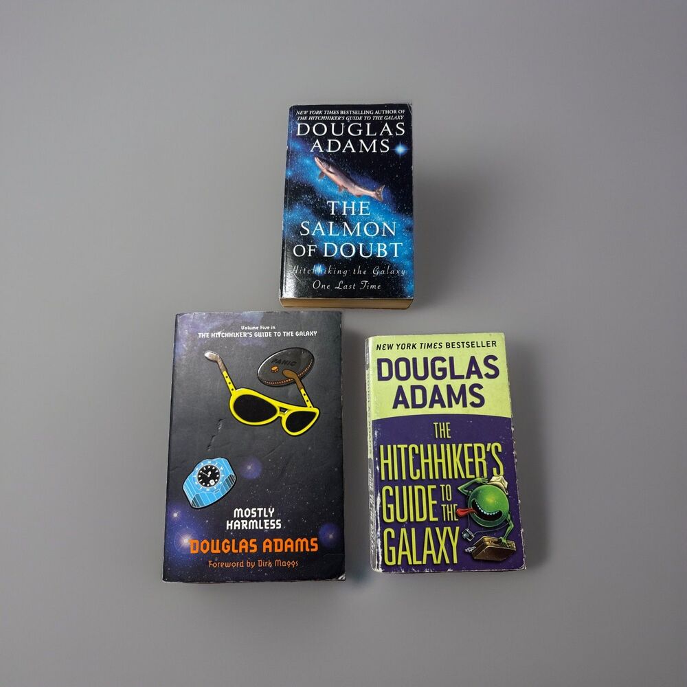Douglas Adams Hitchhiker's Guide To The Galaxy Series Book Lot